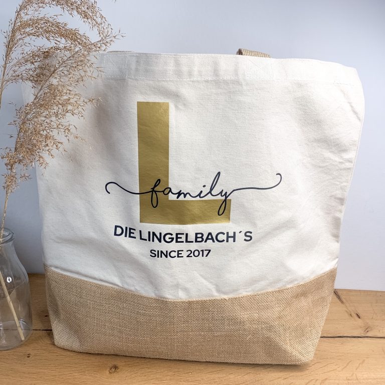 Juteshopper Familie - personalisiert