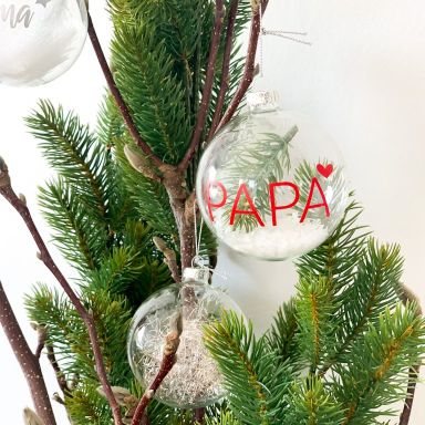 Weihnachtskugel Glas - personalisiert