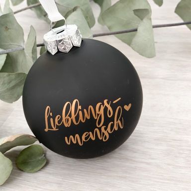 Weihnachtskugel Glas Liebling - personalisiert