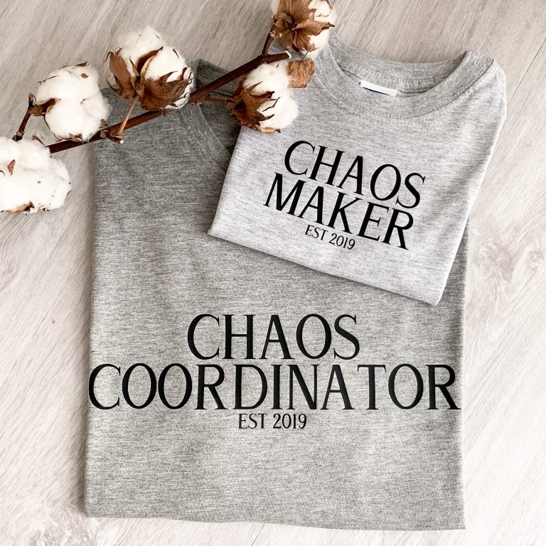 T-Shirt 2er Set Vater Sohn Chaos Maker & Coordinator