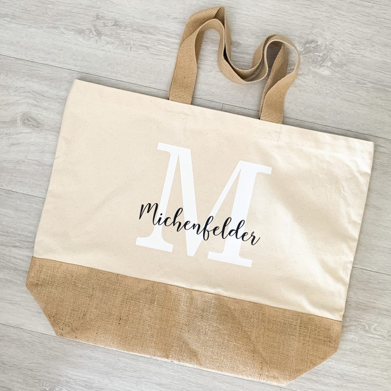 Juteshopper Initial Name - personalisiert