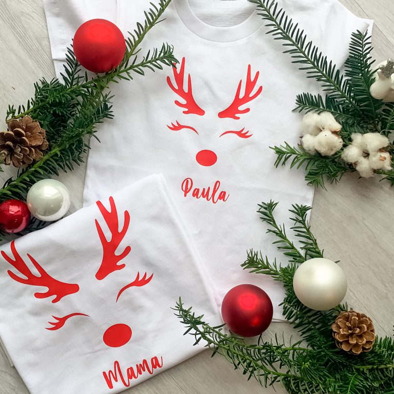 T-Shirt Damen - Rentier Gesicht