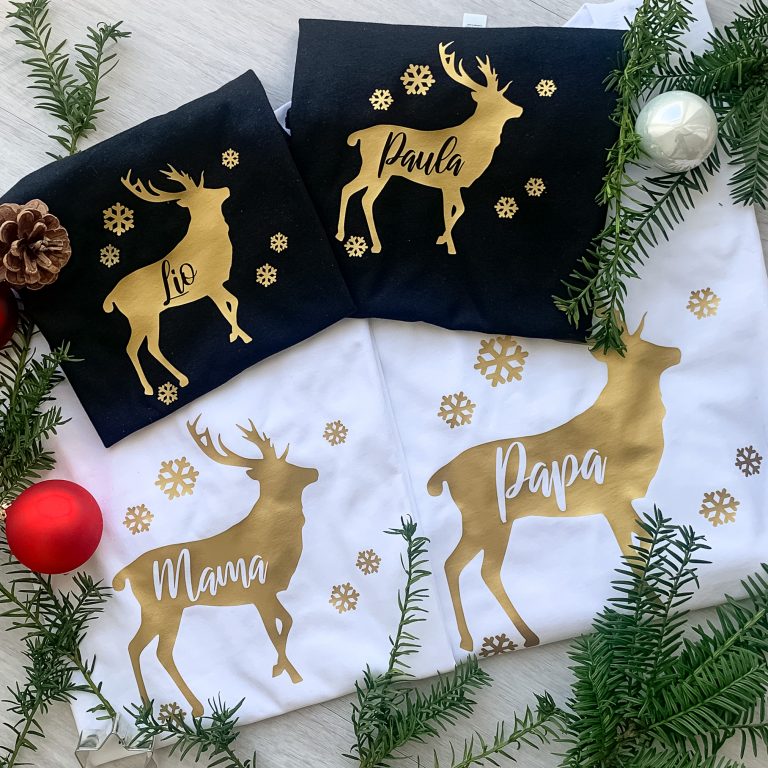 T-Shirt 4er Familienset Weihnachten