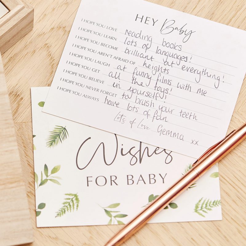 Babyparty-Holzbox Wishes for Baby – Bild 4