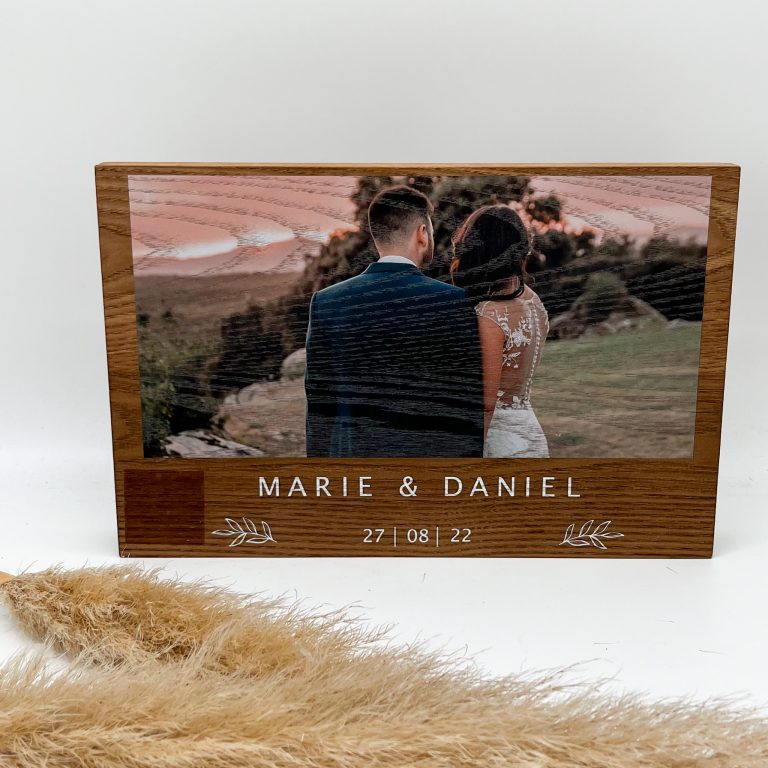 Hochzeitsbild aus Holz - personalisiert