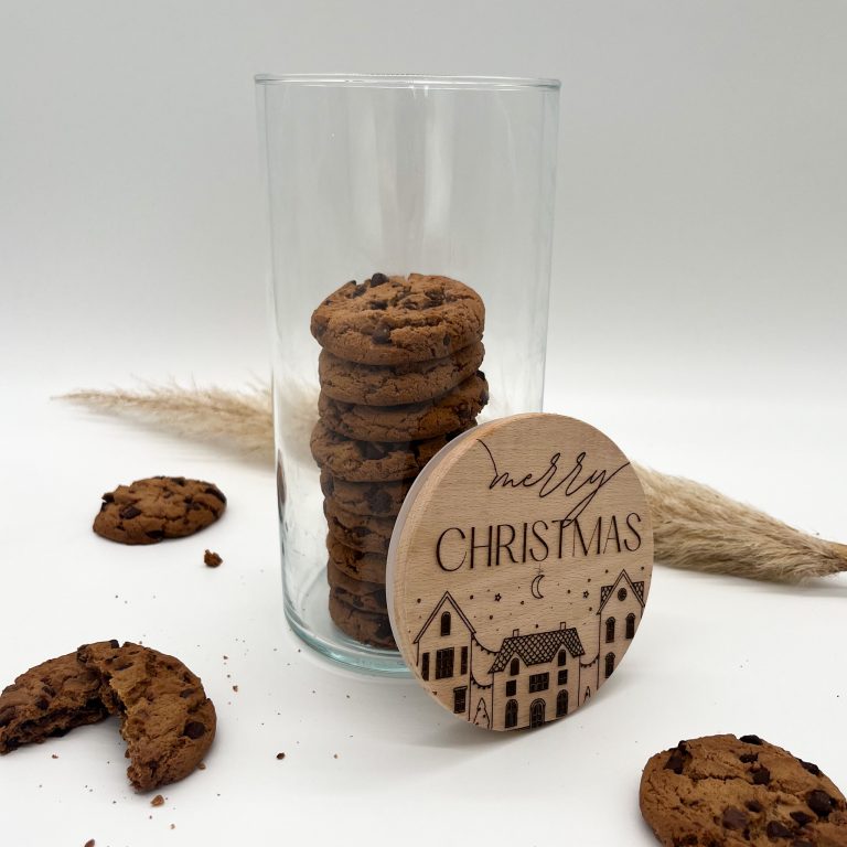 Vorratsglas - Merry Christmas weihnachtliches Hausmotiv 