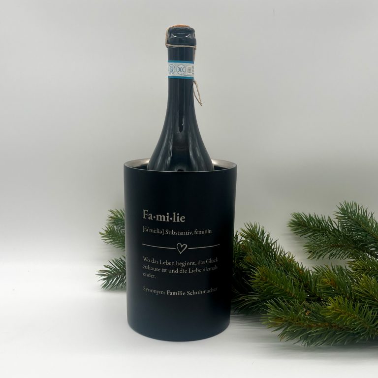 schwarzer Weinkühler - Familie