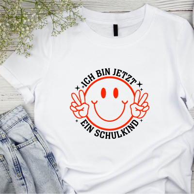 Ich bin jetzt ein Schulkind - Smiley T-Shirt