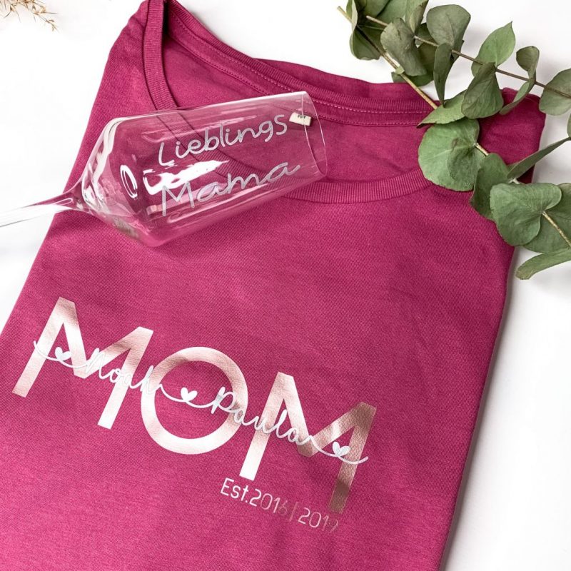 Statement Shirt Mama mit Kindernamen