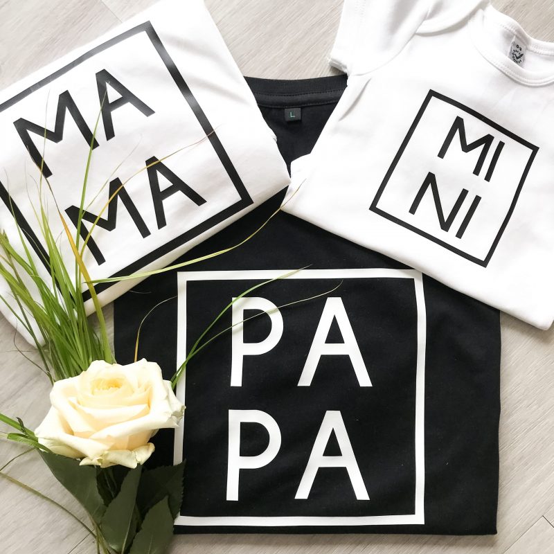 T-Shirt Set Papa Mama Mini