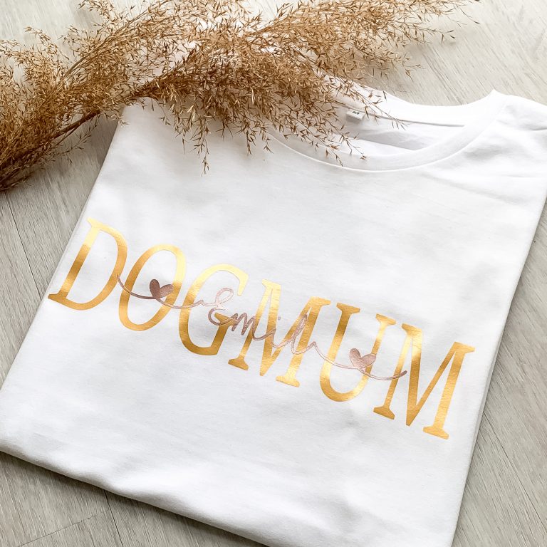T-Shirt DOGMUM mit Name
