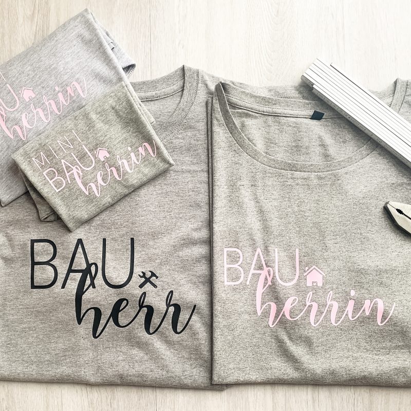 T-Shirt 4er Set Bauherr Bauherrin