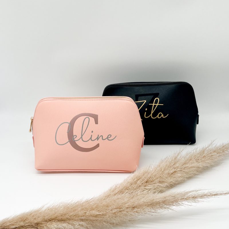Kosmetiktasche Name + Initial personalisiert