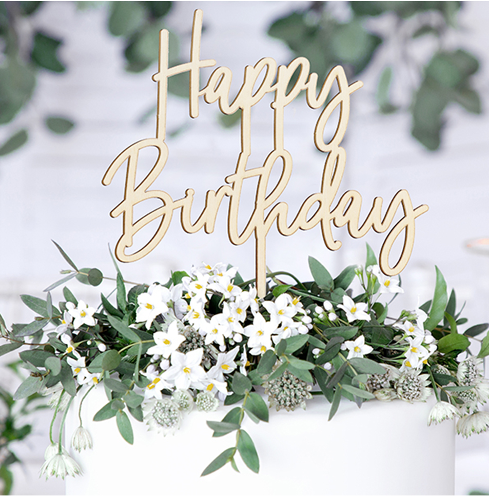 Cake Topper Happy Birthday