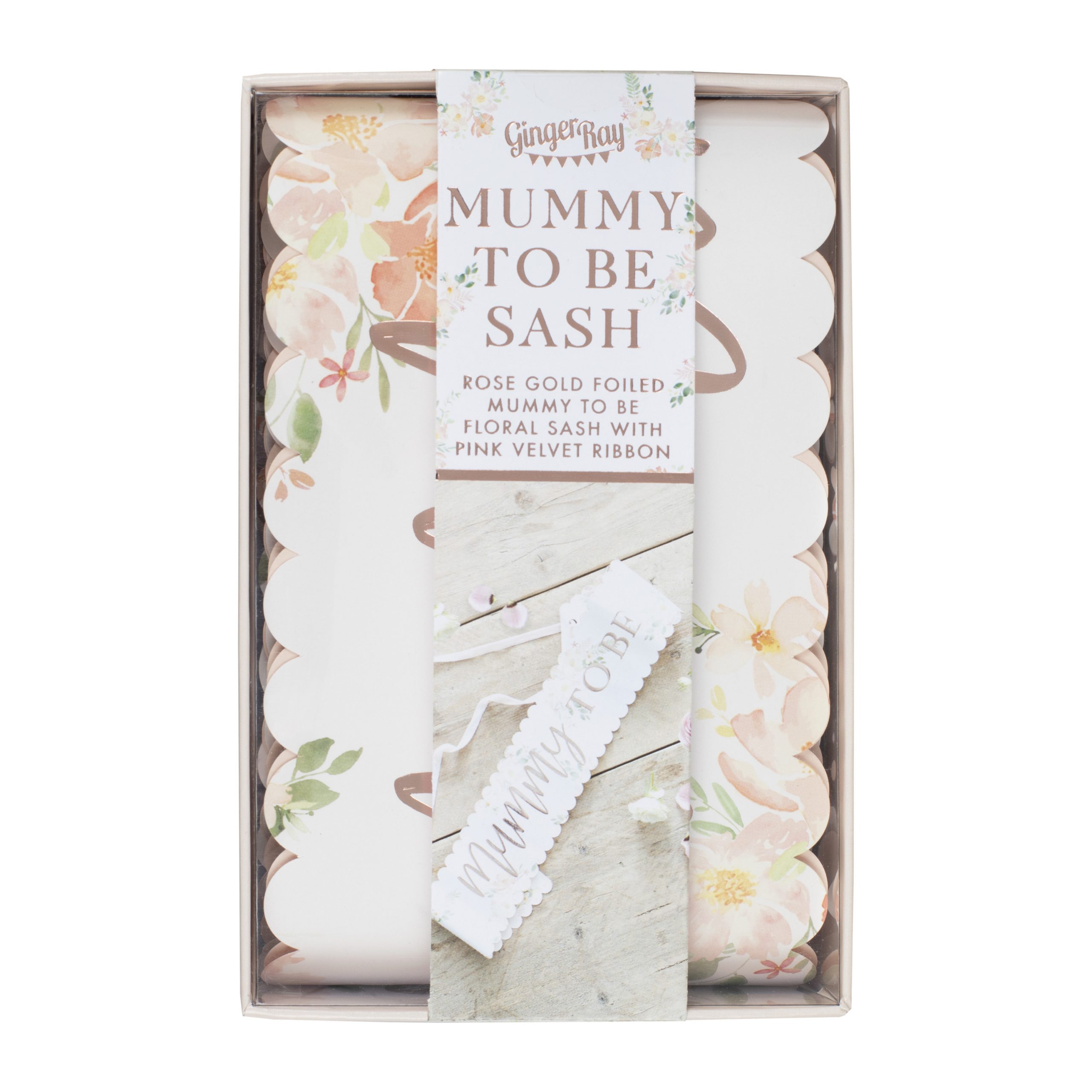 Verpackung von der Schärpe Mommy to be.