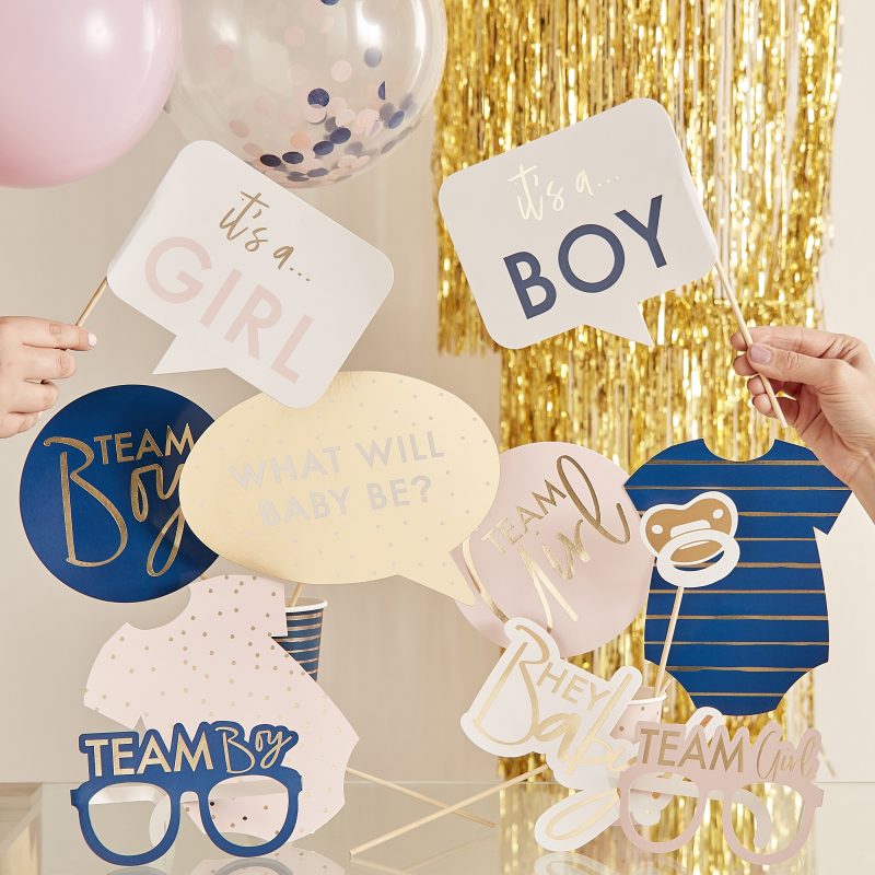 Baby Boom Foto Requisiten Blau Rosa