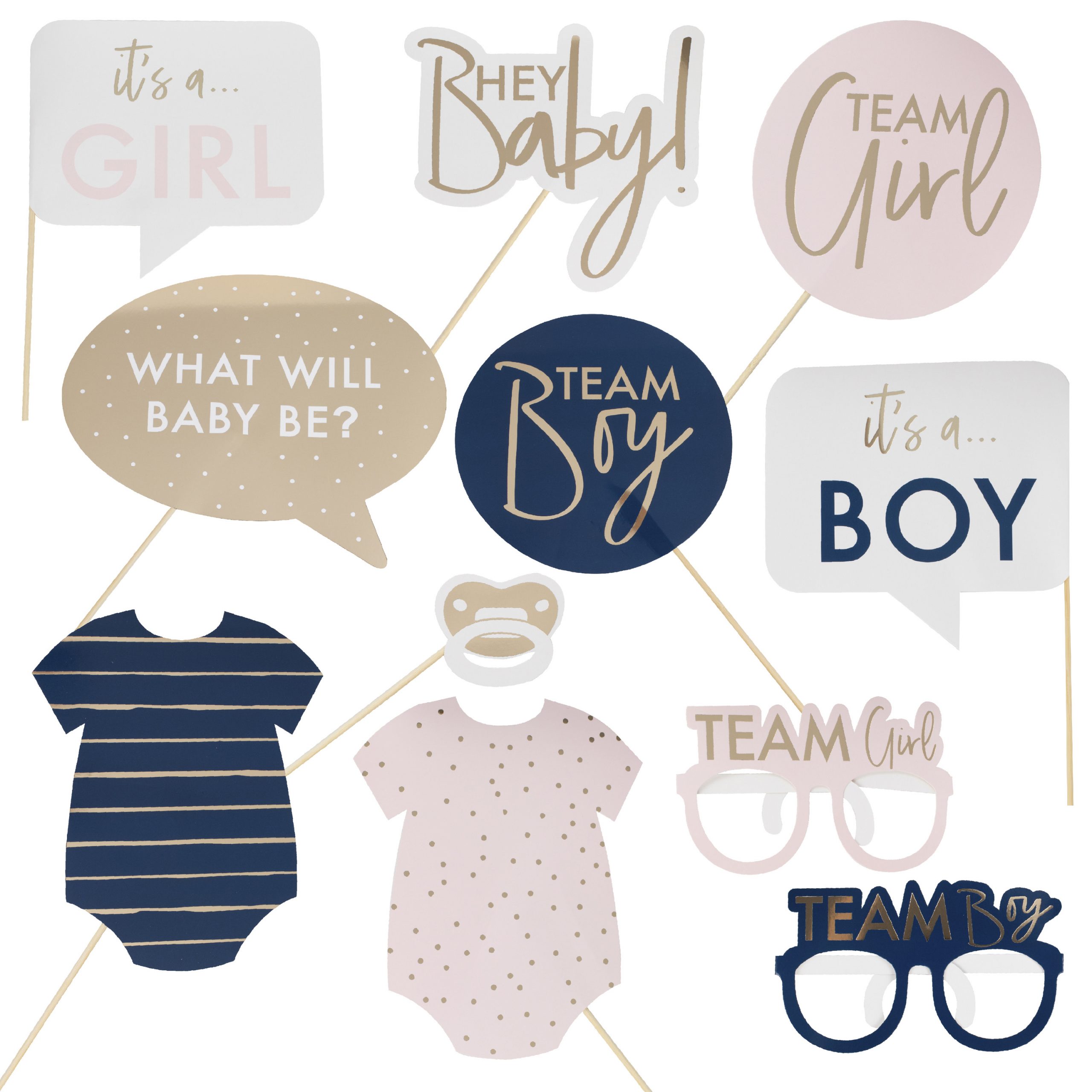 Baby Boom Foto Requisiten Blau Rosa – Bild 5