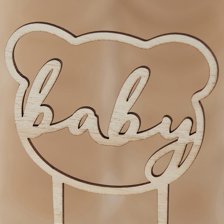 Caketopper Bär Baby aus Holz