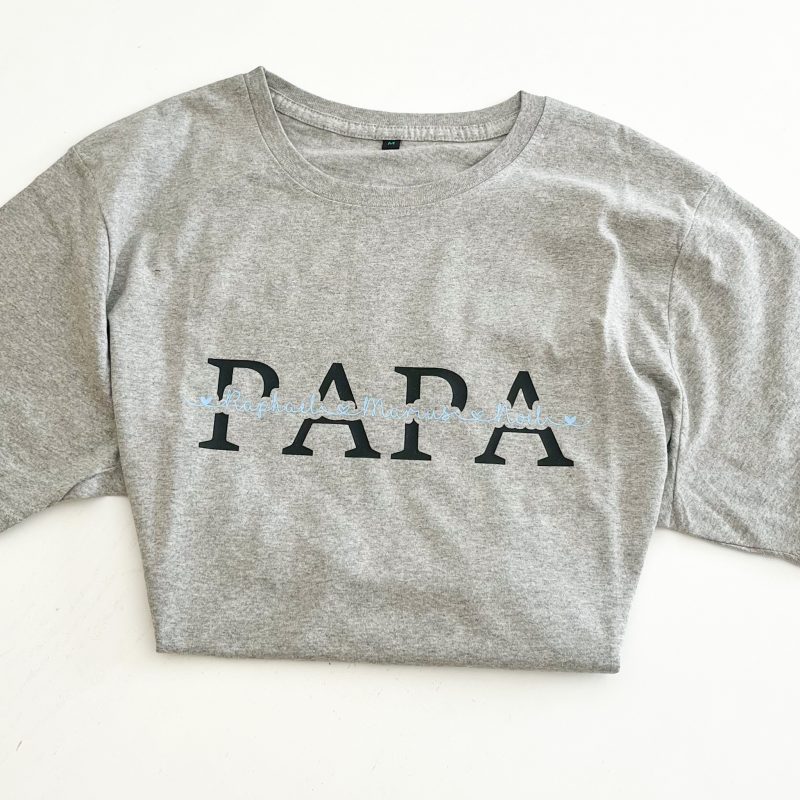 Shirt Papa mit Namen personlaisiert