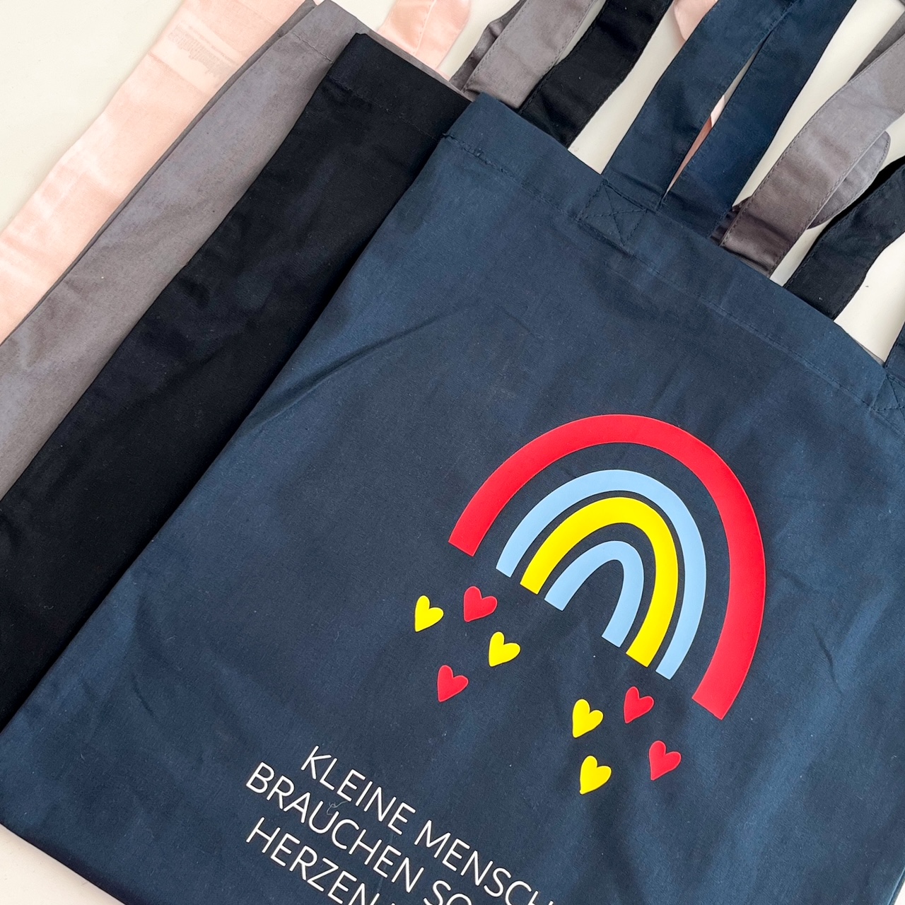 Stofftasche Kleine Menschen - Geschenk Erzieher – Bild 2
