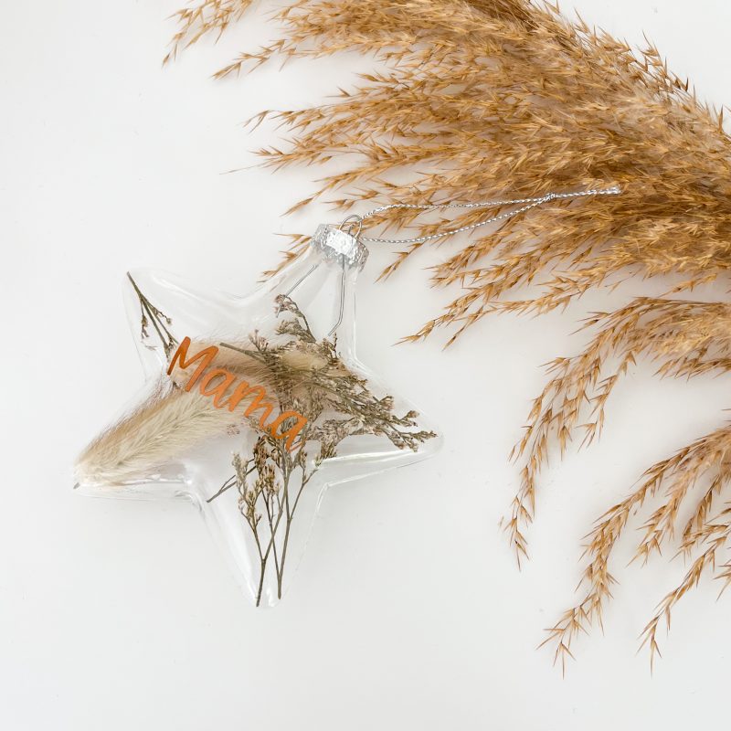 Weihnachtskugel Stern personalisiert