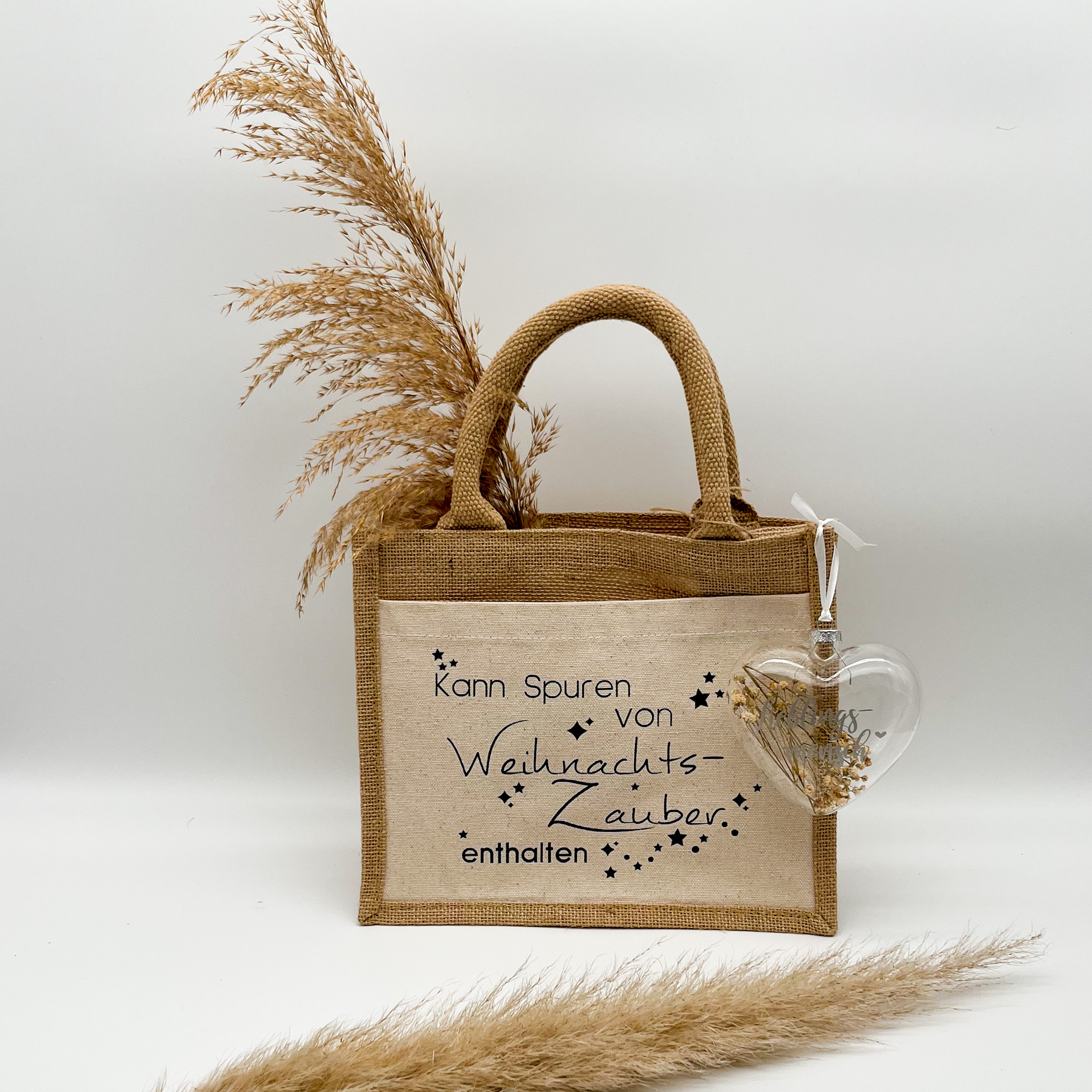 Jutetasche Kann spuren von Weihnachtszauber enthalten