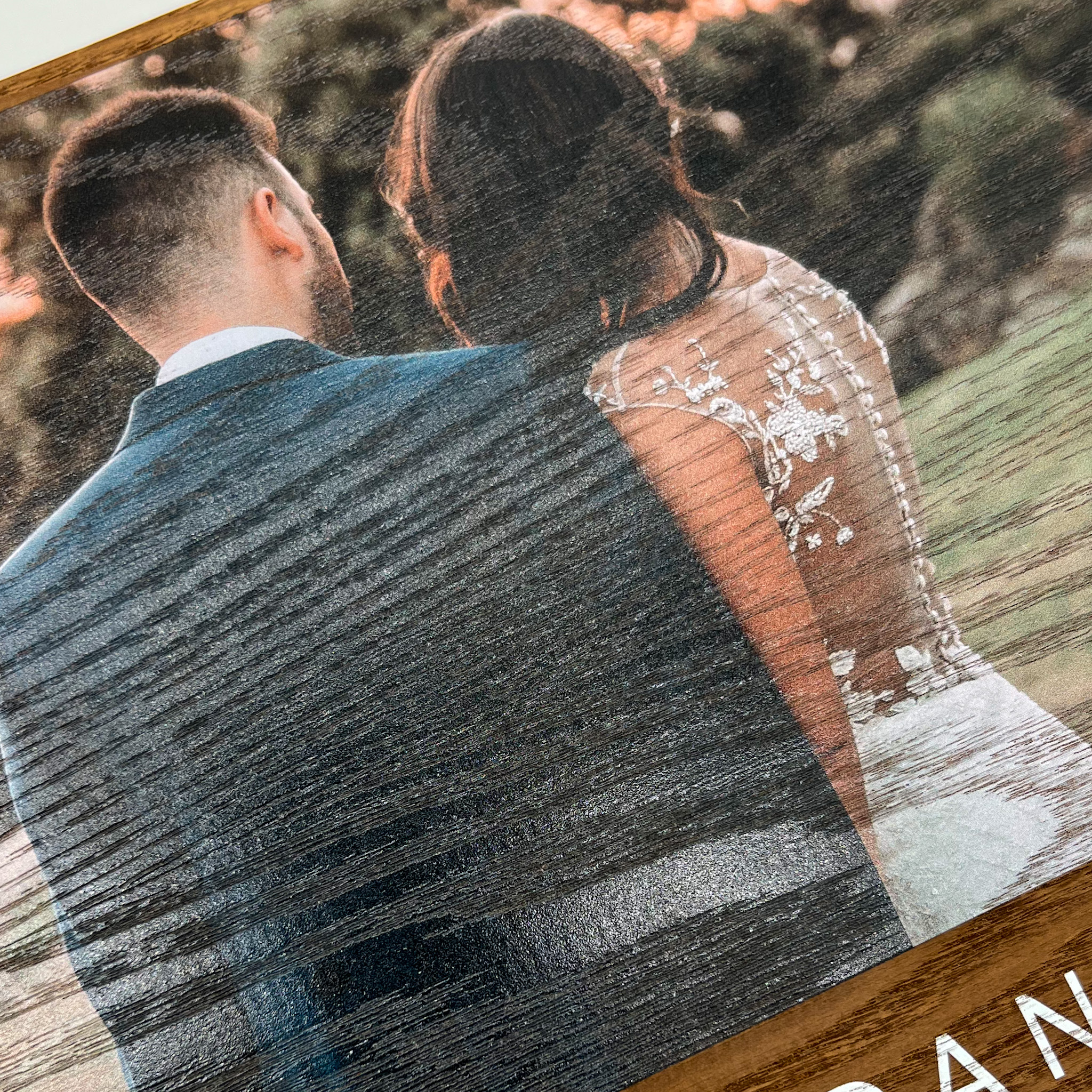 Hochzeitsbild aus Holz - personalisiert – Bild 2