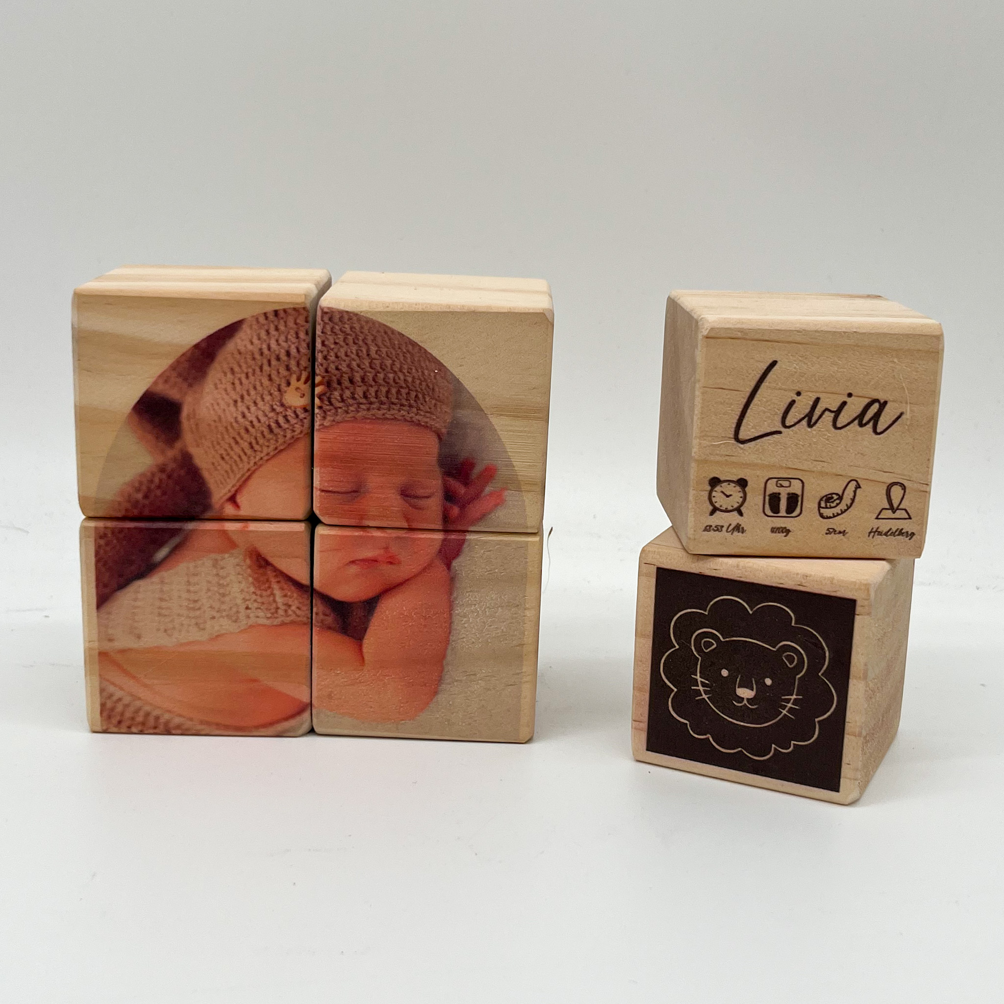 Personalisierte Holzwürfel - Geburtsgeschenk – Bild 6