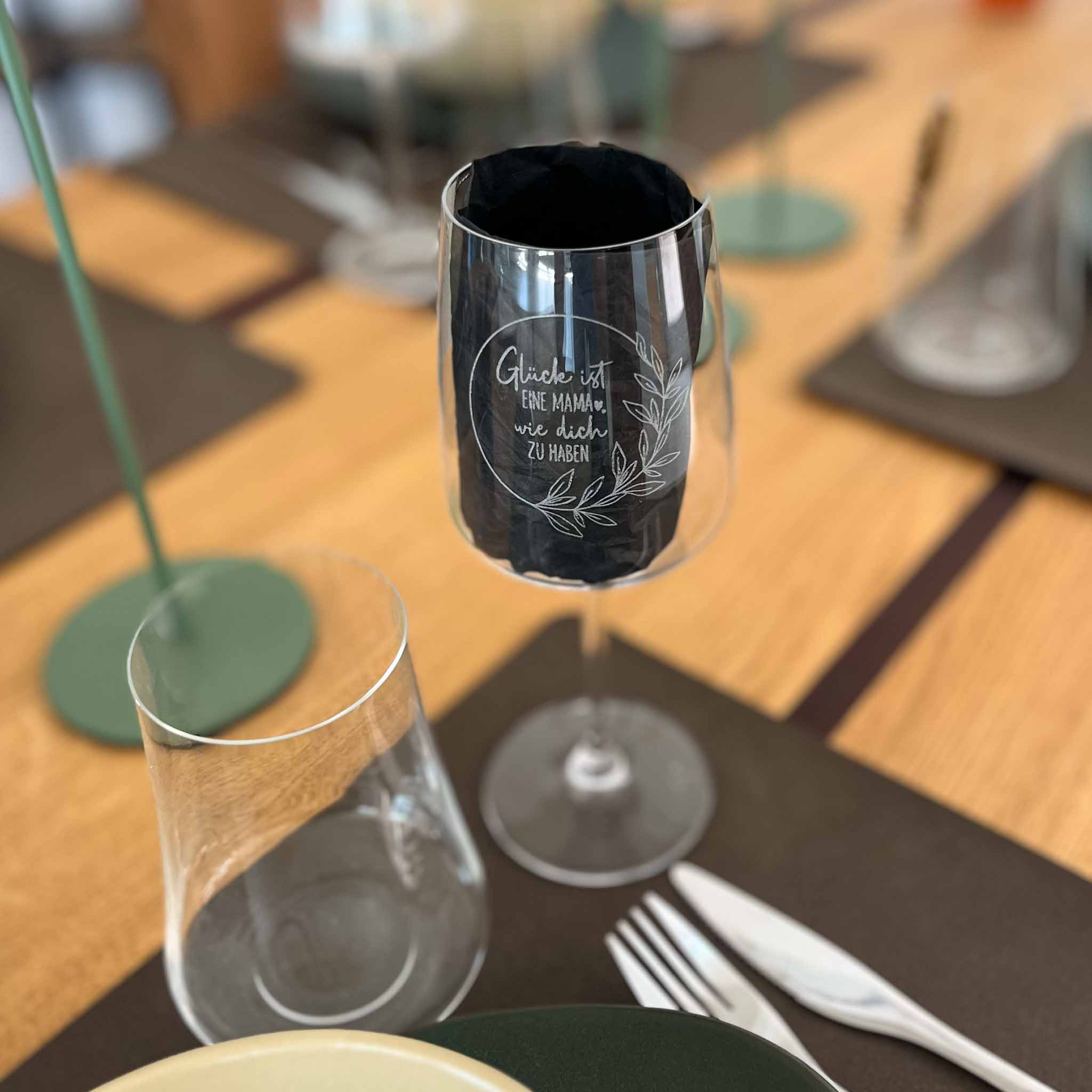 Weinglas - Glück ist eine Mama wie dich zu haben – Bild 2