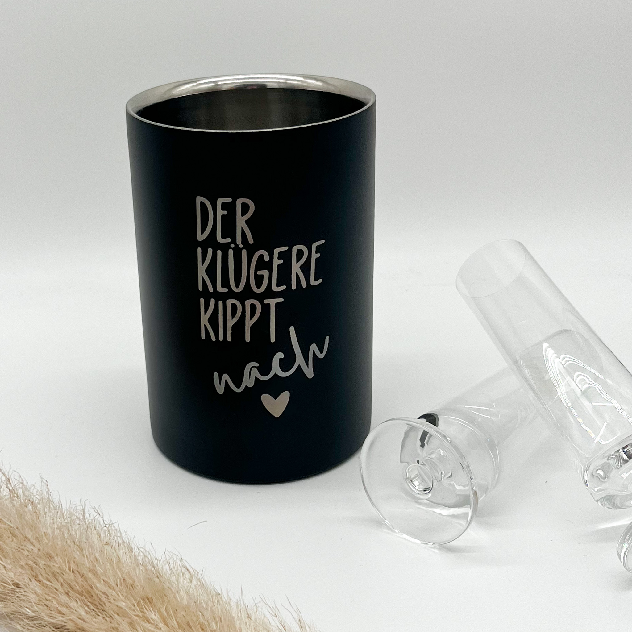 Weinkühler schwarz - Der klügere kippt nach – Bild 3