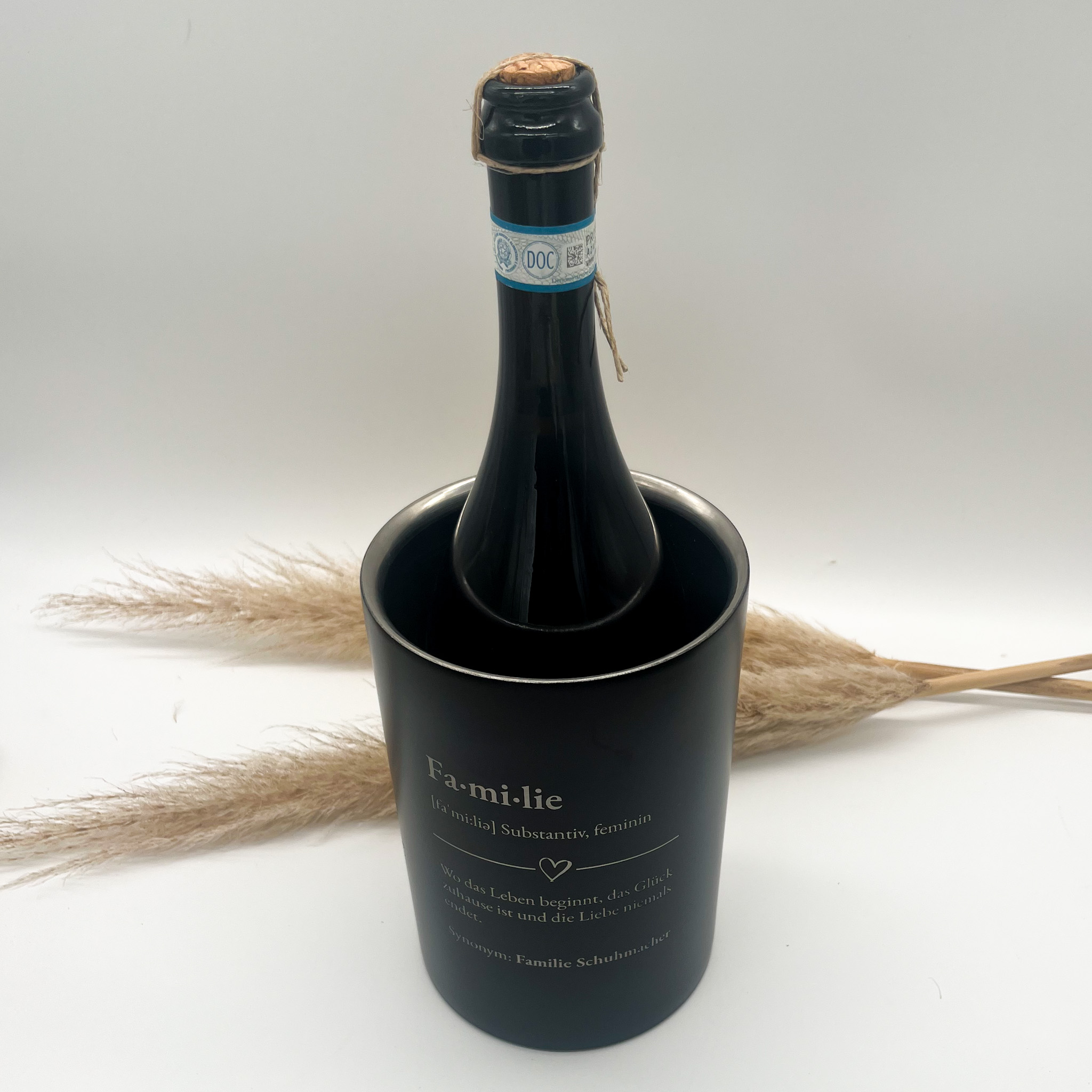 schwarzer Weinkühler - Familie – Bild 4